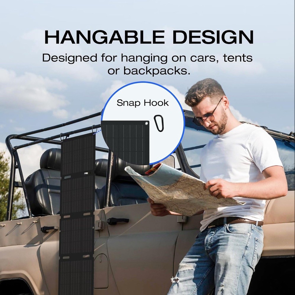 EF ECOFLOW 45W Portable Solar Panel with Type-C, 25% Conversion Efficiency IP68