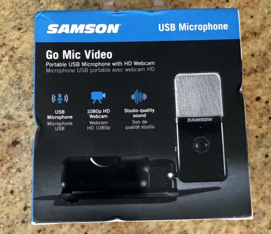 Samson Go Mic Video USB Microphone and Webcam New In Box
