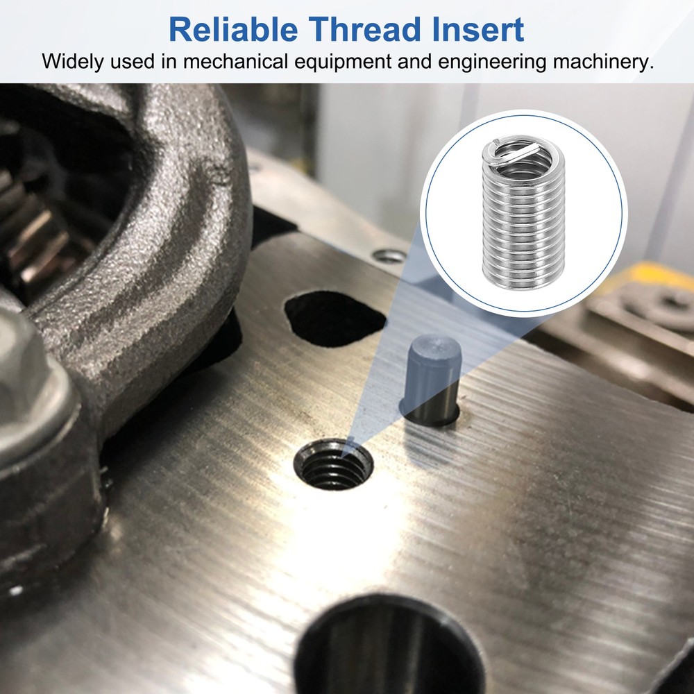 20pcs Wire Thread Inserts 1/4-20 UNC 3D 19.2mm Helical Threaded Sleeve