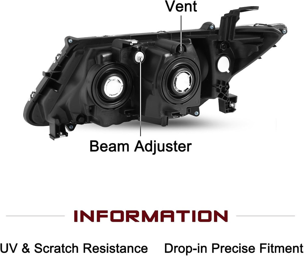 Headlights Assembly Replacement for 2011-2017 Honda Odyssey [Halogen Model Only]