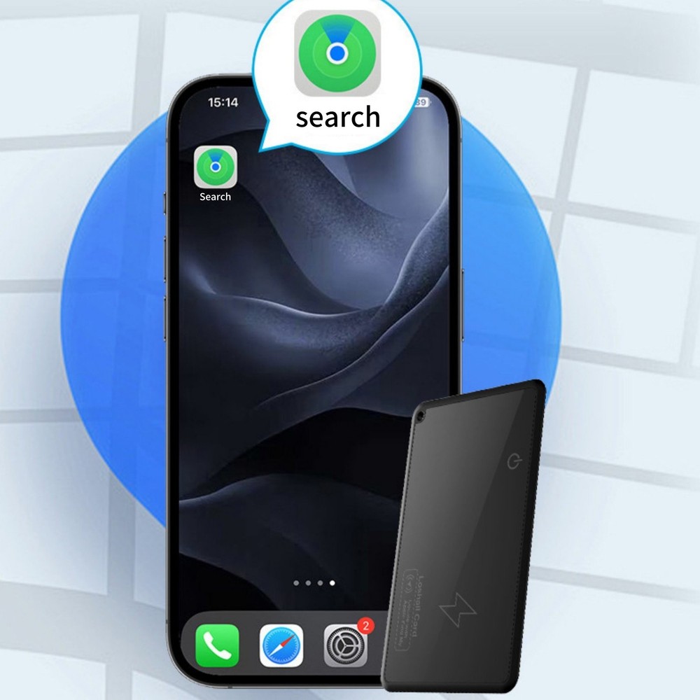 Bluetooth Wireless Charging Smart Card Tracker Ultra-Thin ABS Wallet Tracker