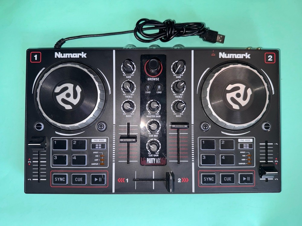 Numark Dj Controller Party Mix With Built In Lights TESTED