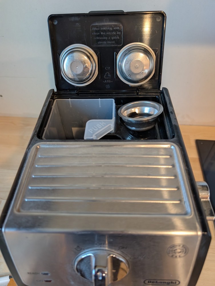 DeLonghi ECP3220 Manual Espresso Machine Cappuccino Maker, Black