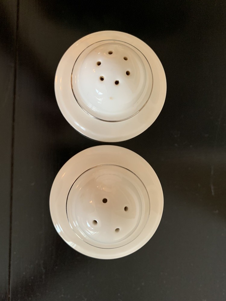 Noritake China Cellini PlatinUm #7980 - Salt & Pepper Shaker Set