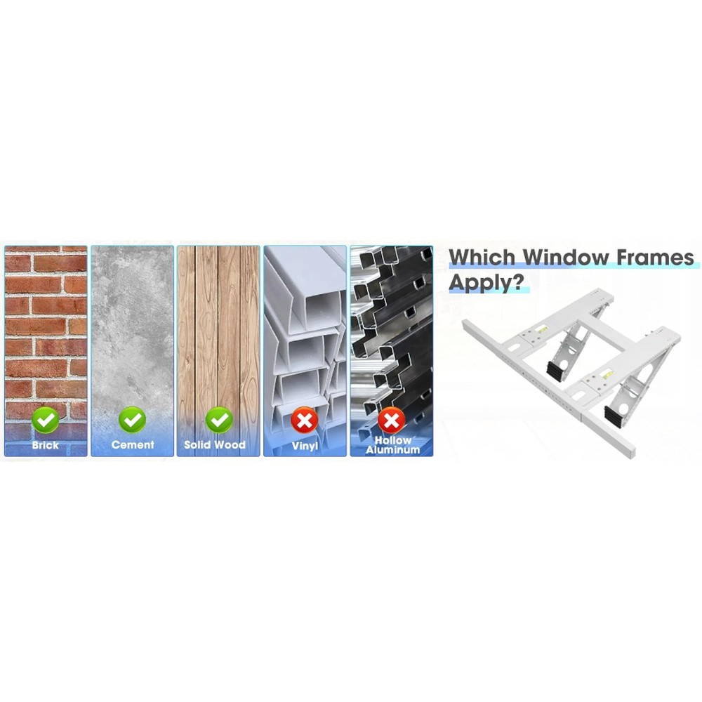 No Drilling Air Conditioner Support Bracket Adjustable Window AC Bracket Stand