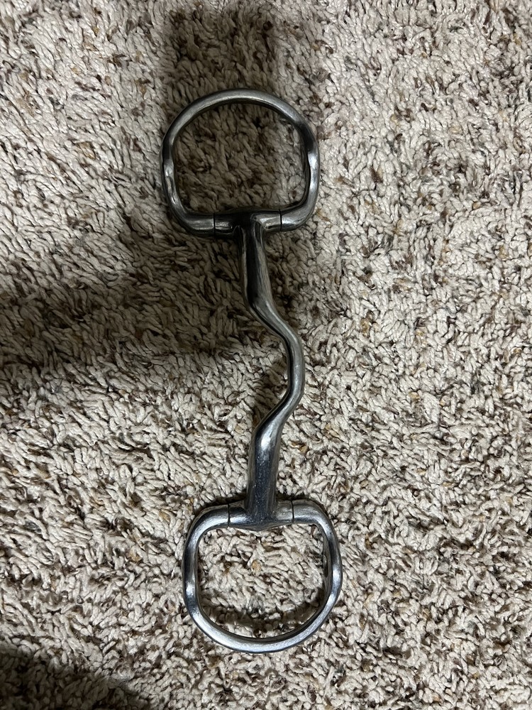 Staight bar ported egg butt gag bit, 5 1/2 inches