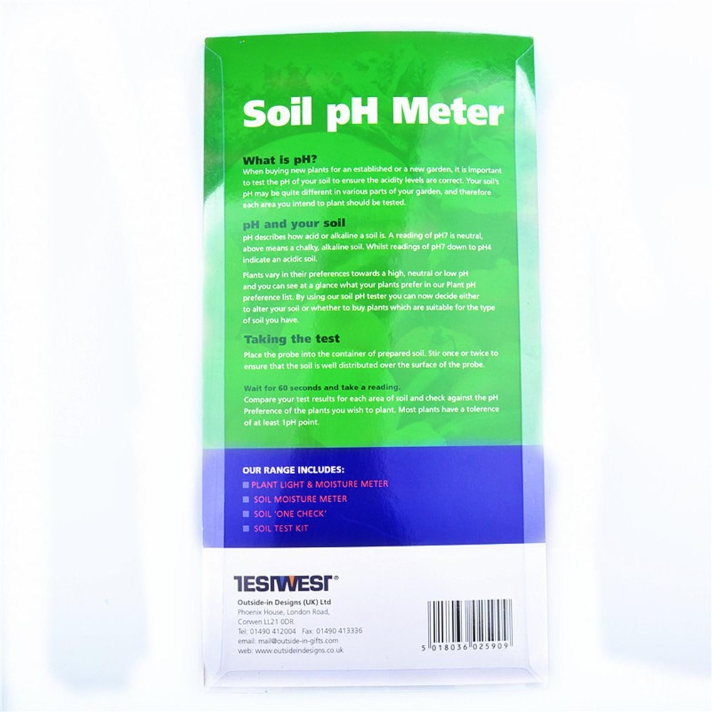 Portable Garden Farm Soil PH Meter Pointer Type Acidity Tester Gauge Tool