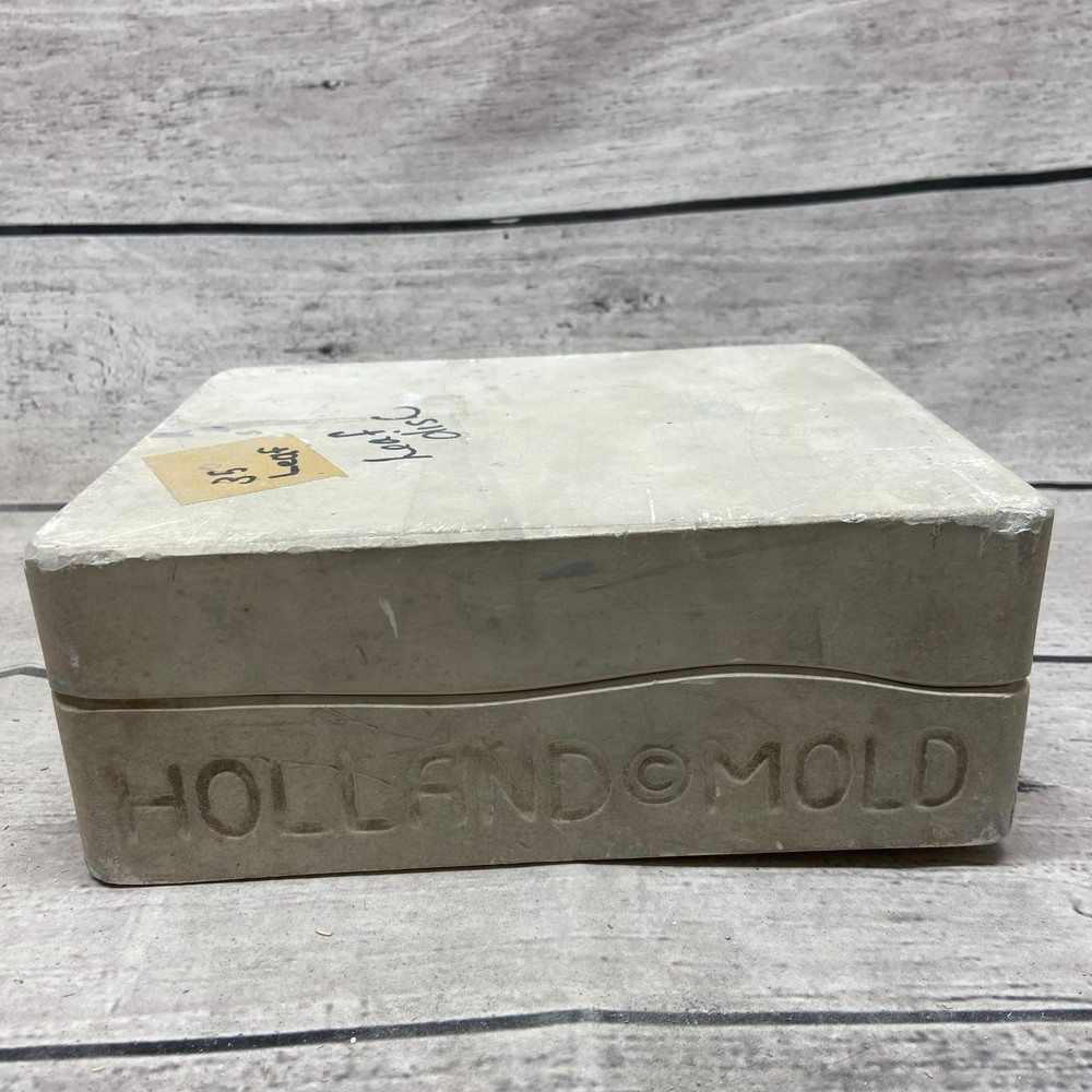 Vintage Holland Mold Ceramic Casting Mold Leaf Disc #H859