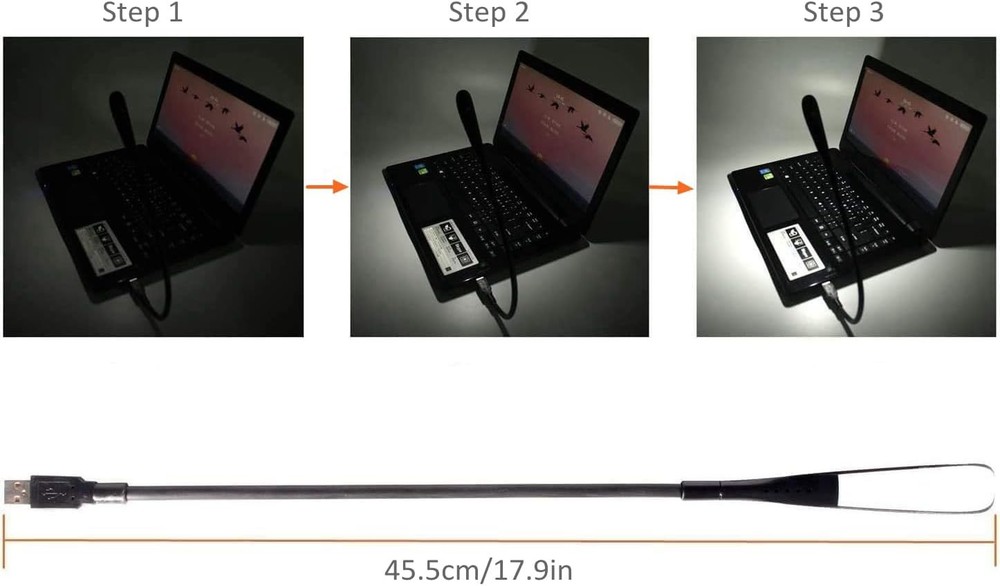 Dimmable USB Lamp Flexible Keyboard Light Mini Laptop Accessory