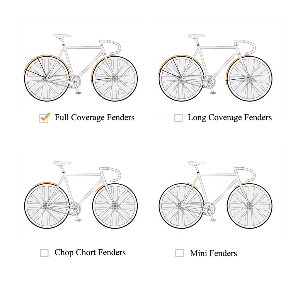 Custom Bamboo Bicycle Full Coverage Fenders