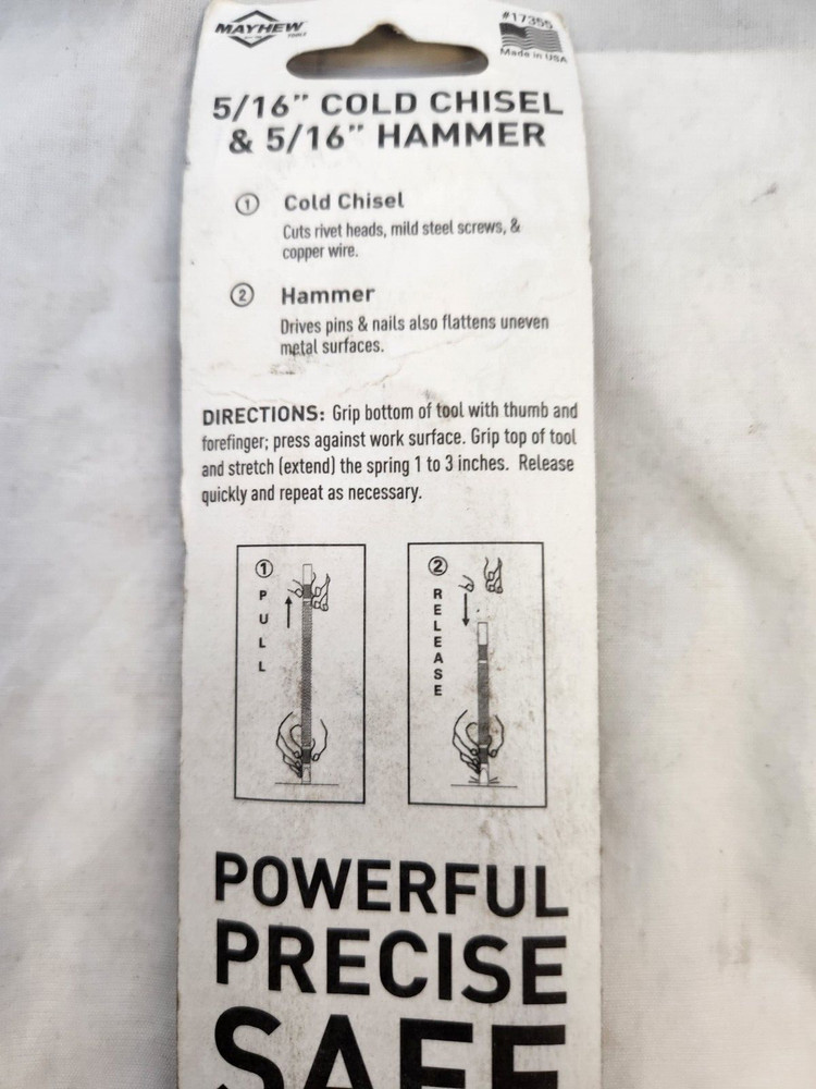 Mayhew 17355 5/16" Cold Chisel/Hammer