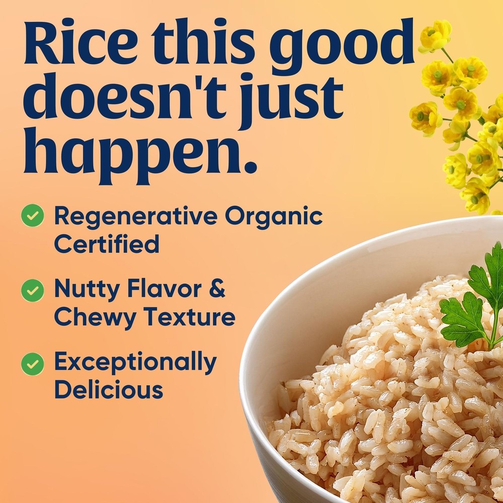 Lundberg Regenerative Organic Short Grain Brown Rice 2 Pound Pack