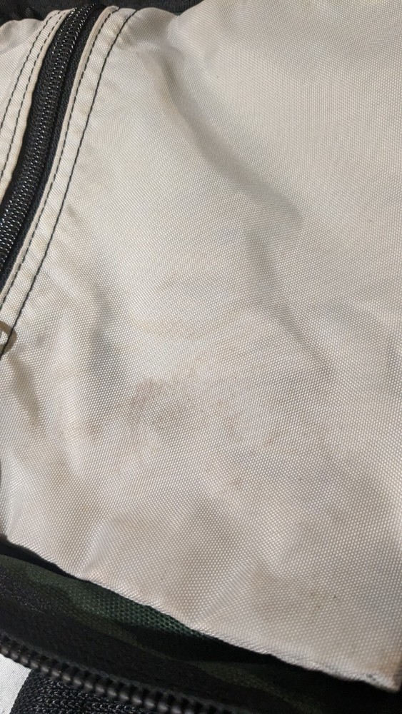 Vintage Wilderness Experience Backpack Green Canvas Zip