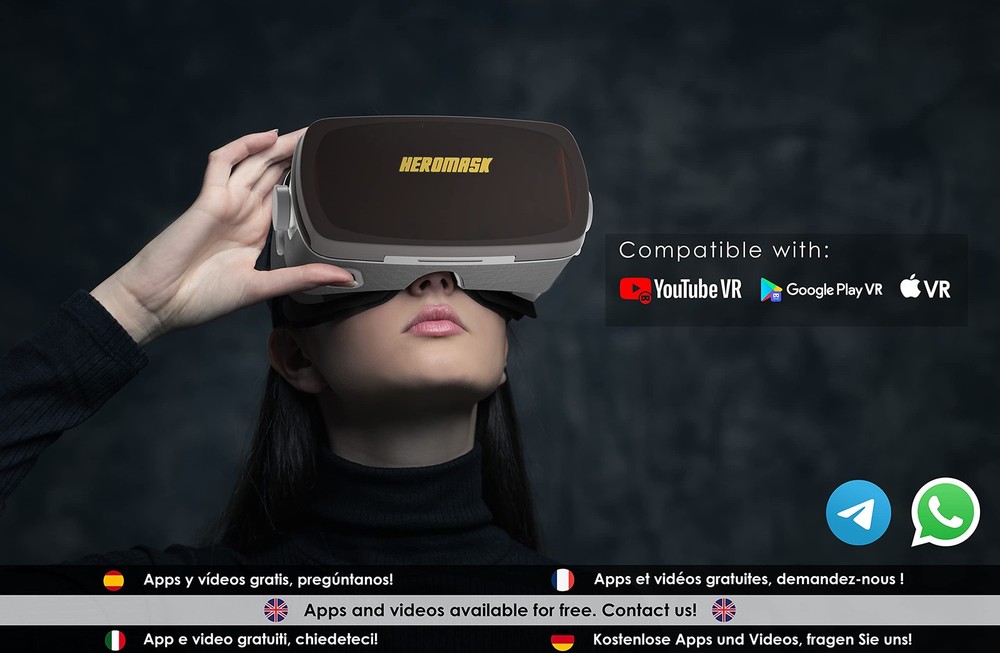 VR Headset with controller - Virtual Reality gaming - 3D glasses Compatible with