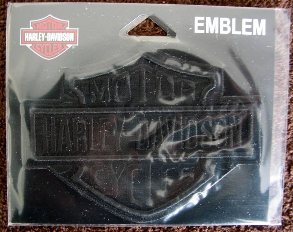Harley Davidson  Black Bar & Shield  Patch / Emblem