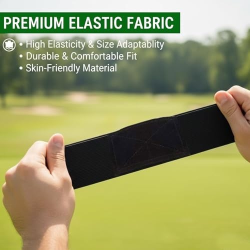 Golf Swing Training Aid - Adjustable Arm Band for Stability & Swing Correction,