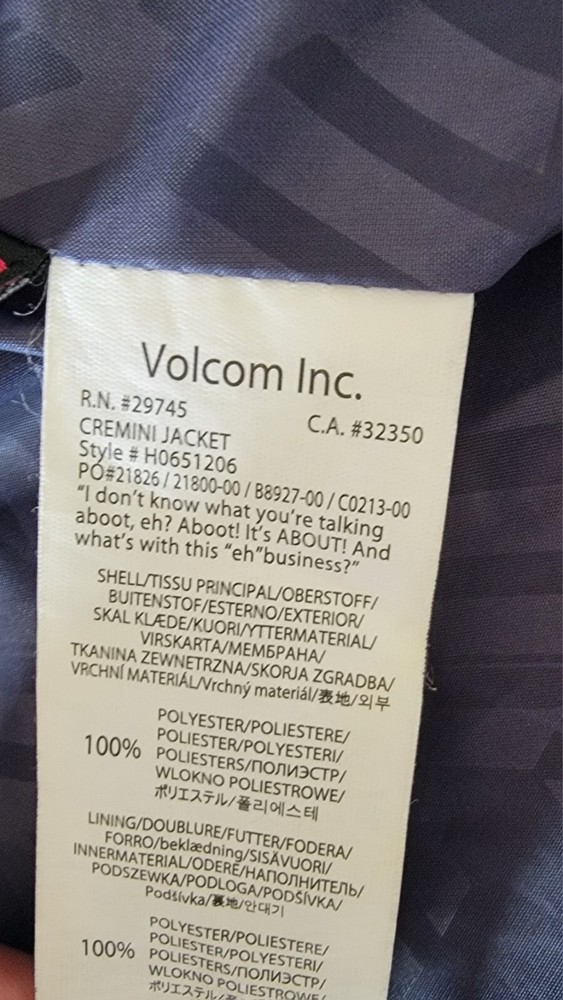 Volcom/Brian Head Women’s Snowboard/Ski Jacket Cremini Script. Small