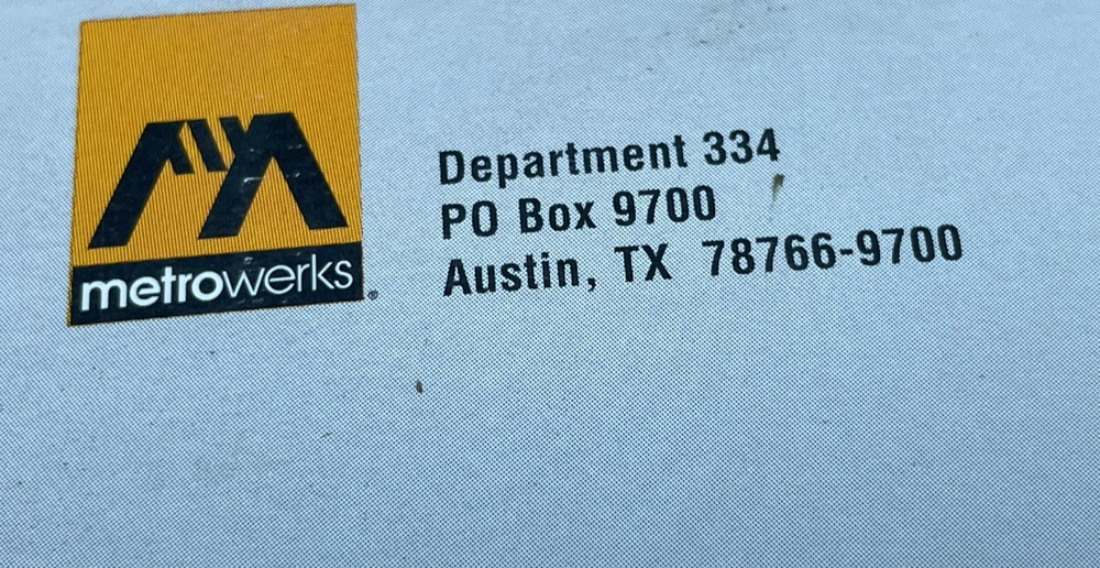 Metrowerks CodWarrior Professional Release 3 Mac Os Tools, U12031