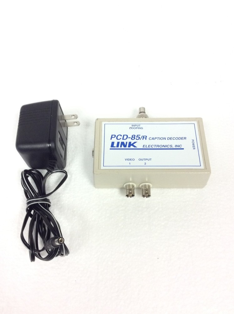 2x Link Electronics PCD-85/R Portable Closed Caption Decoder w/ Ac Adapter WORKS