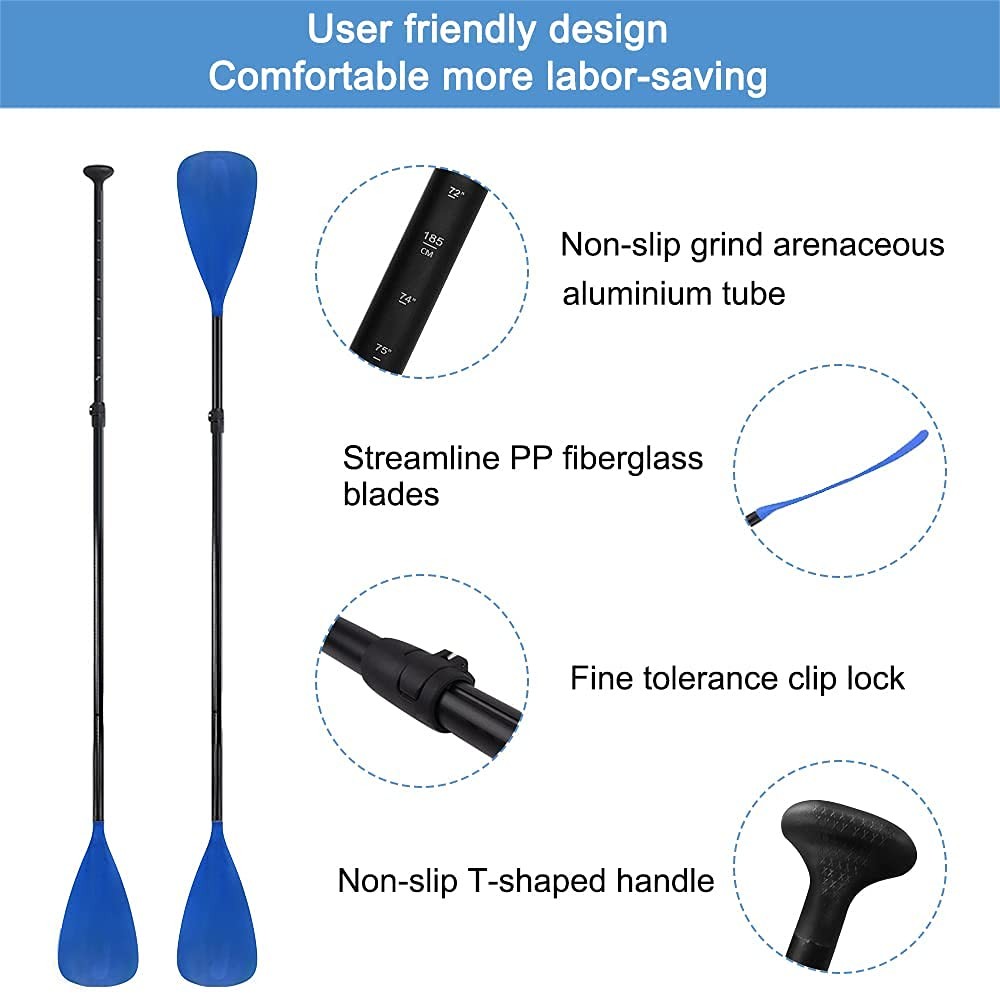 LBW SUP Paddle Board Stand up Paddleboard 4-Piece (Blue)