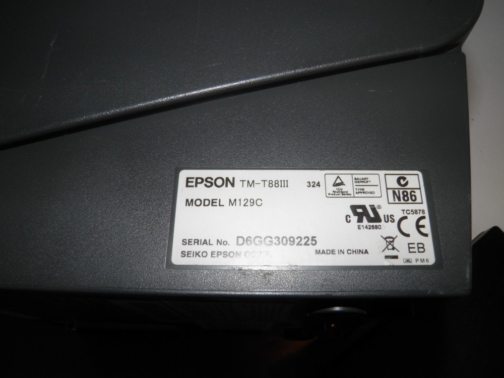 Epson M129C TM-T88III Thermal POS Receipt Printer Parallel Printer w Power