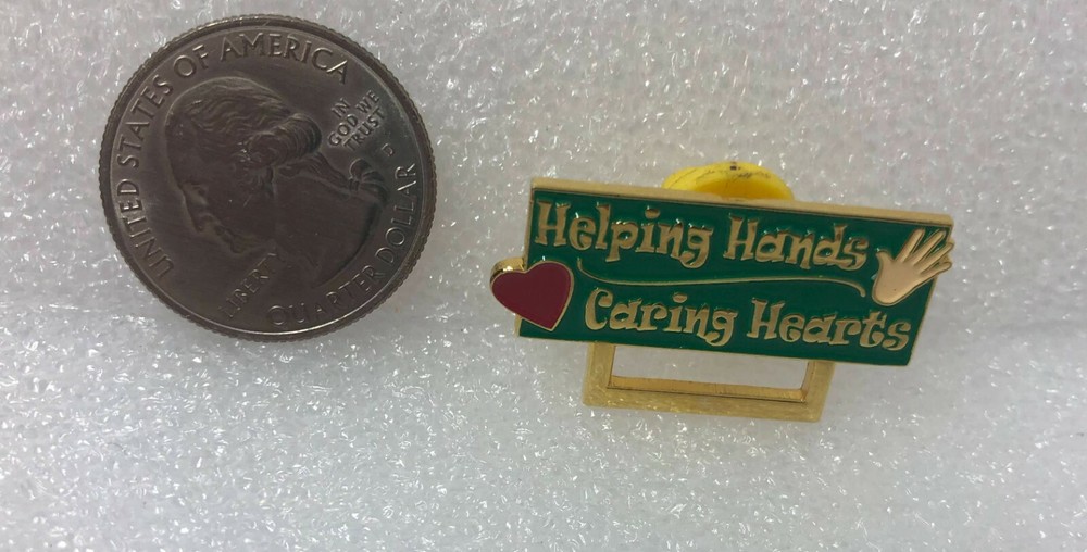 Helping Hands Caring Hearts Pin