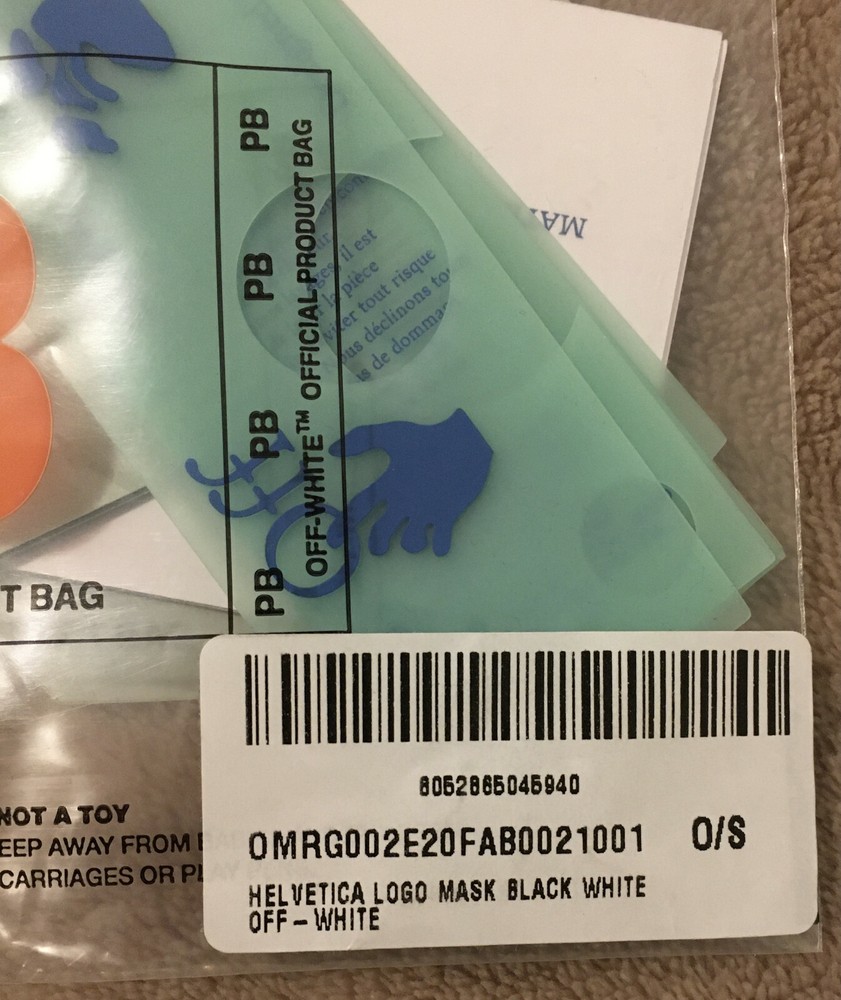 Off White Logo Face Mask - 100% Authentic! - IN HAND!