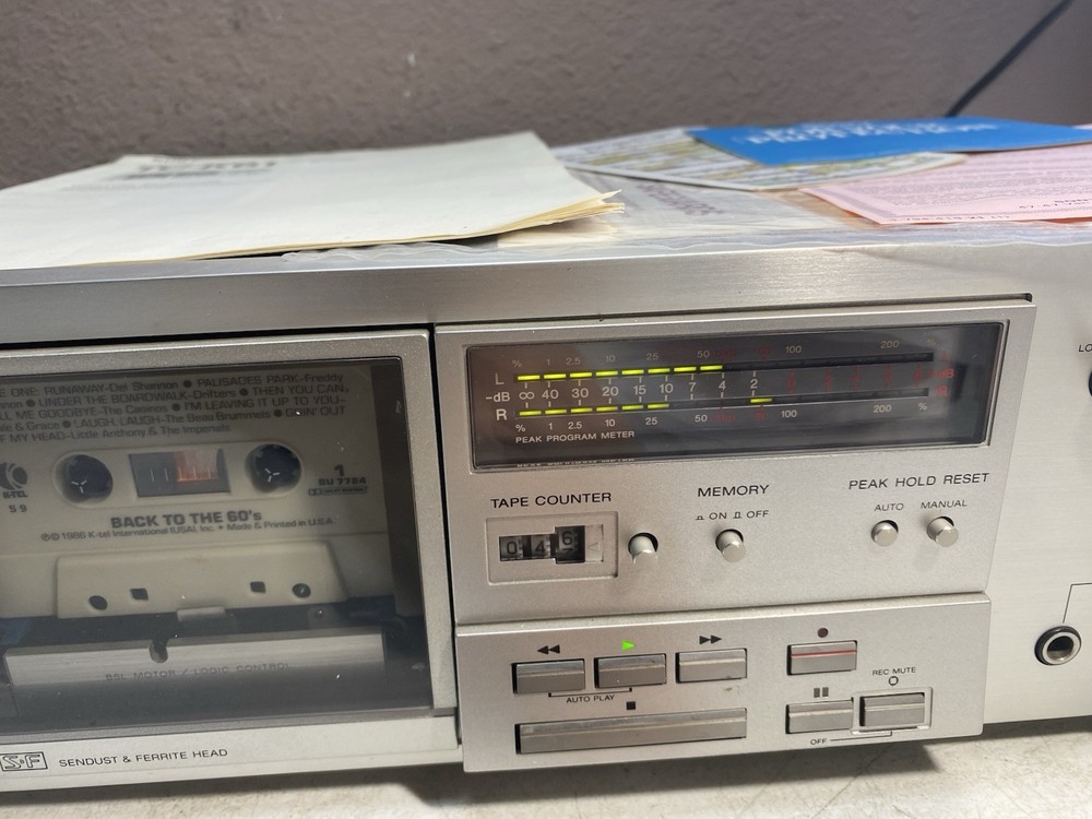 Sony TC-K61 Stereo Cassette Deck Sendust & Ferrite Head (tested/works /READ)
