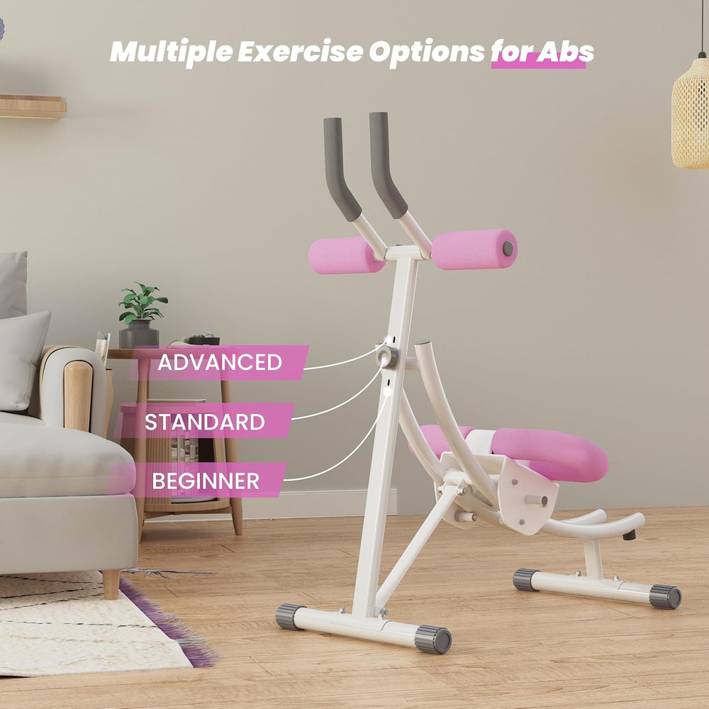 Ab Workout Equipment, Ab Machine with Height Adjustable and Stability, Ab Workou