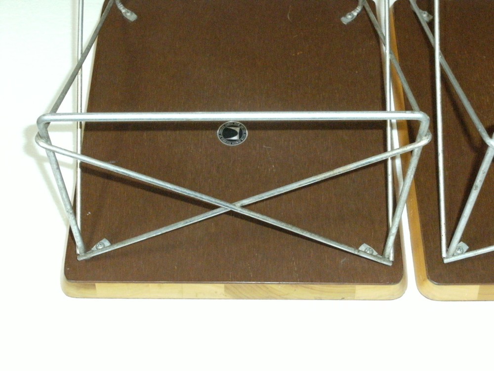 (2) Early Herman Miller Eames Wire Base Low Table's ~ Walnut