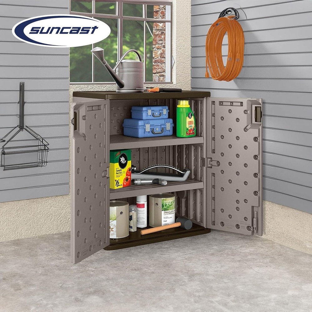36" Resin Base Garage Storage Cabinet Platinum