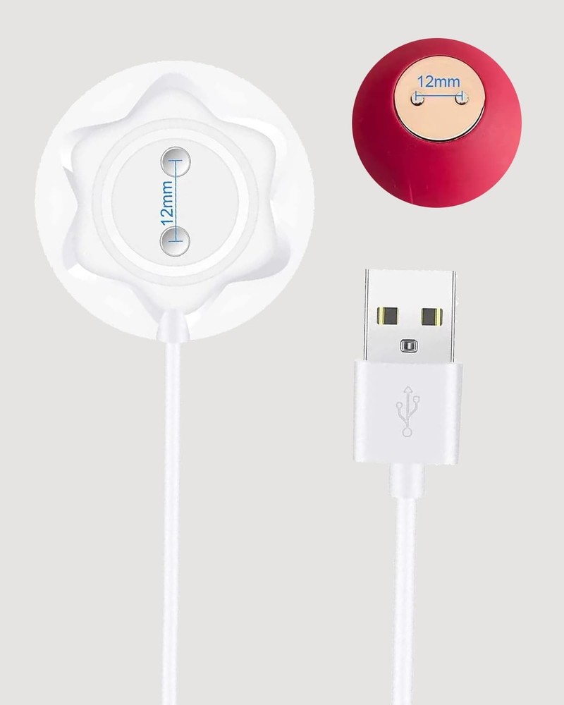 Rose Charger - Magnetic Replacement - Fast Charging USB 1PACK, White