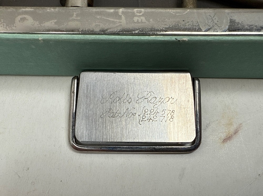 Vintage 1920s Rolls Razor-Blade Sharpener Tool-England-Beautiful Silver Case