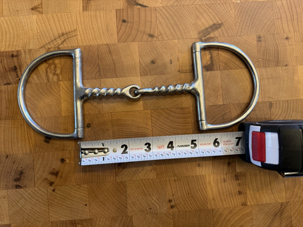 5” D-Ring Snaffle, Corkscrew Single Joint Mouthpiece
