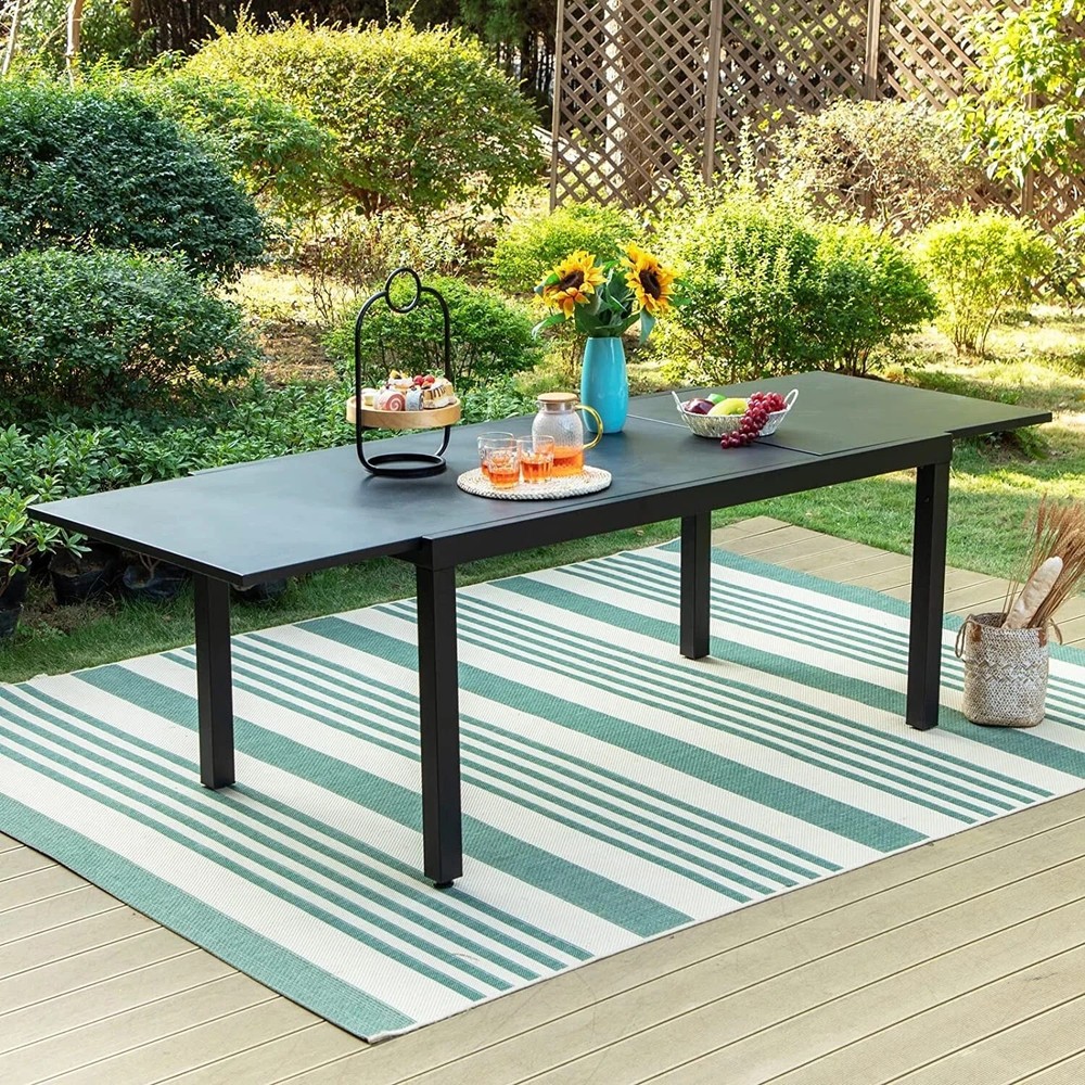 Outdoor Dining Table Patio Dining Table Expandable Adjustable Candlelight Dinner