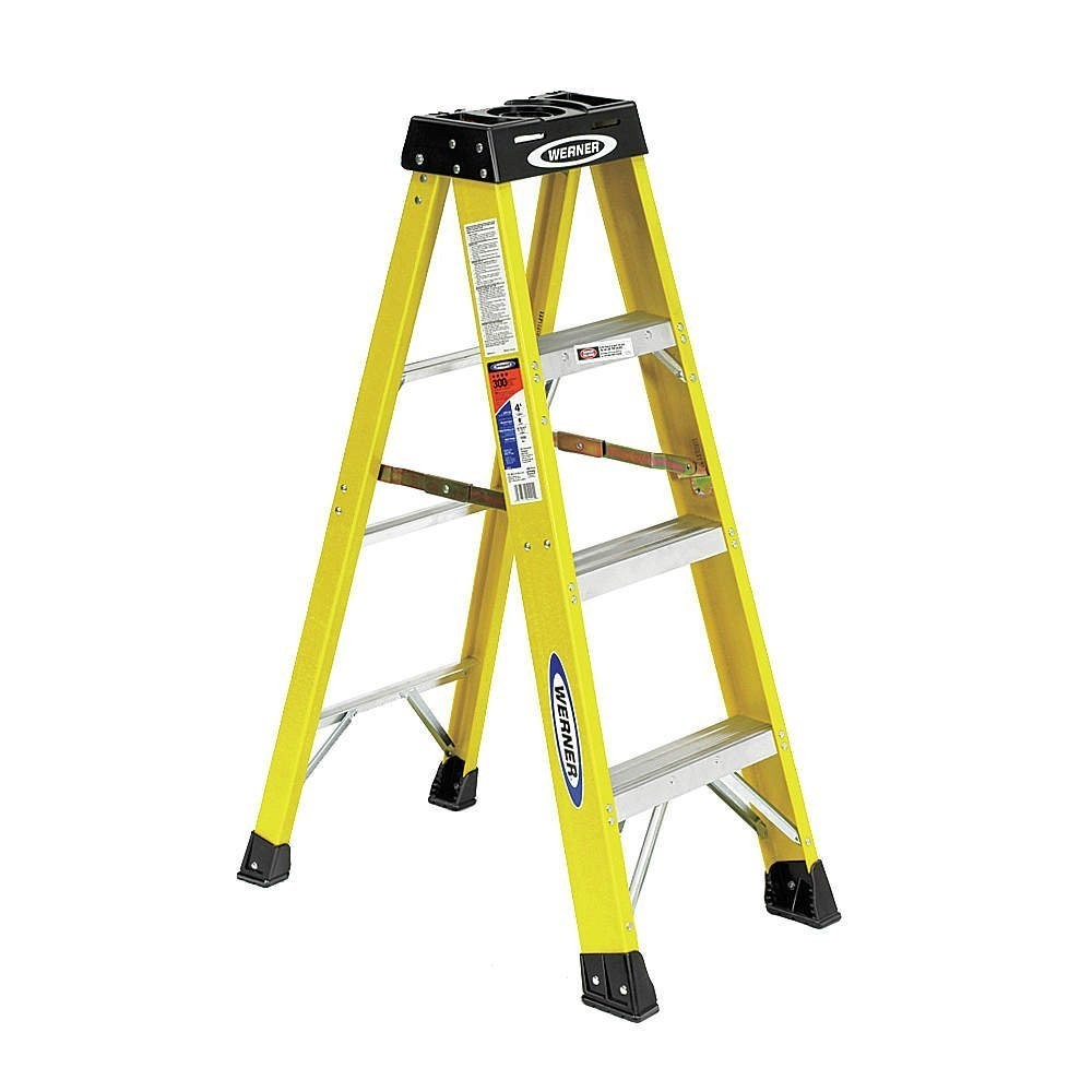 Werner 6104 Type IA 4' Length, 19" Base Width, 6.96" Height, Yellow