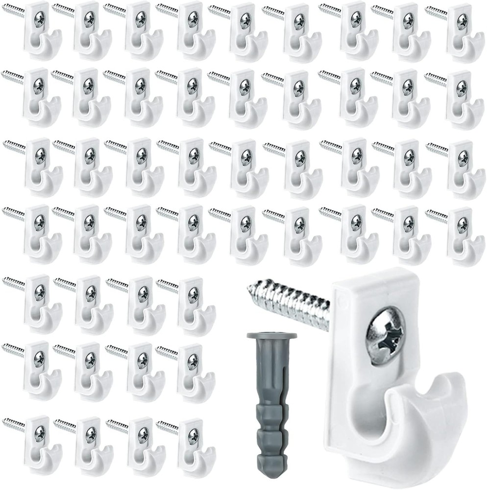 Compact 48-Pack Wall Clip Set for Efficient Shelf Management & Decor Solutions