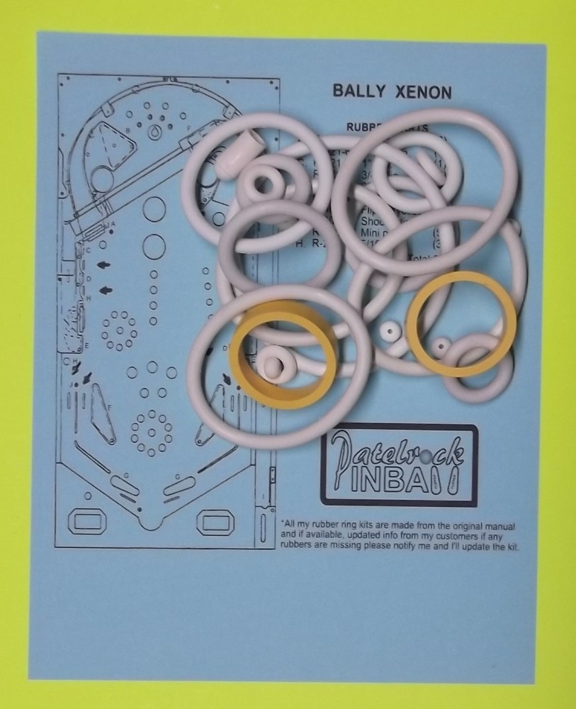 1980 Bally Xenon Pinball Machine Rubber Ring Kit