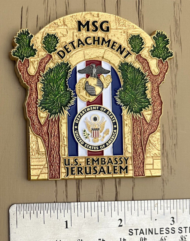 3.0” MSG Marine Security Guard Detachment Jerusalem, Israel - Challenge Coin