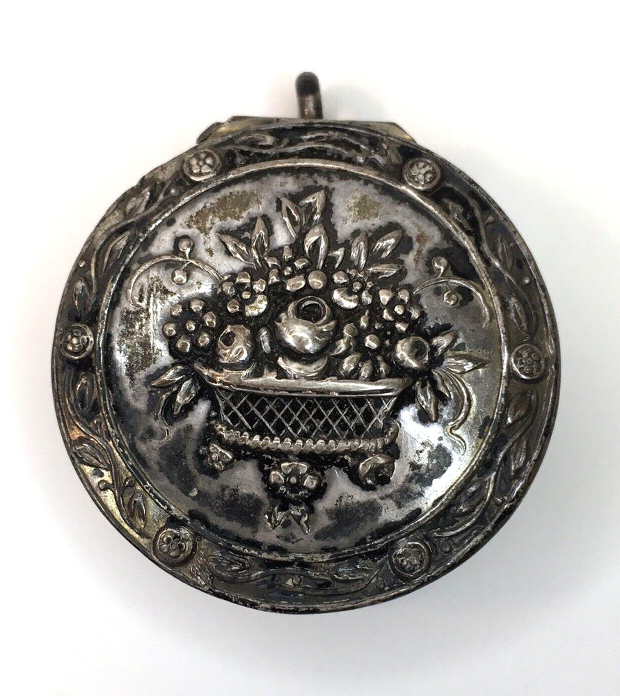 ANTIQUE Sterling Silver SNUFF PILL BOX Locket Case PENDANT Tested Unsigned