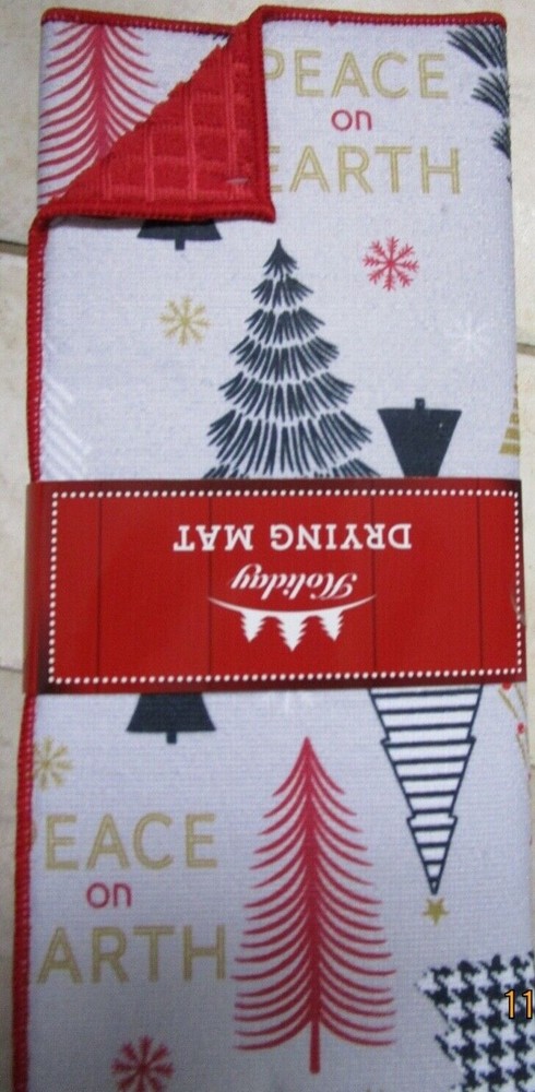 DISH DRYING MAT...PEACE ON EARTH