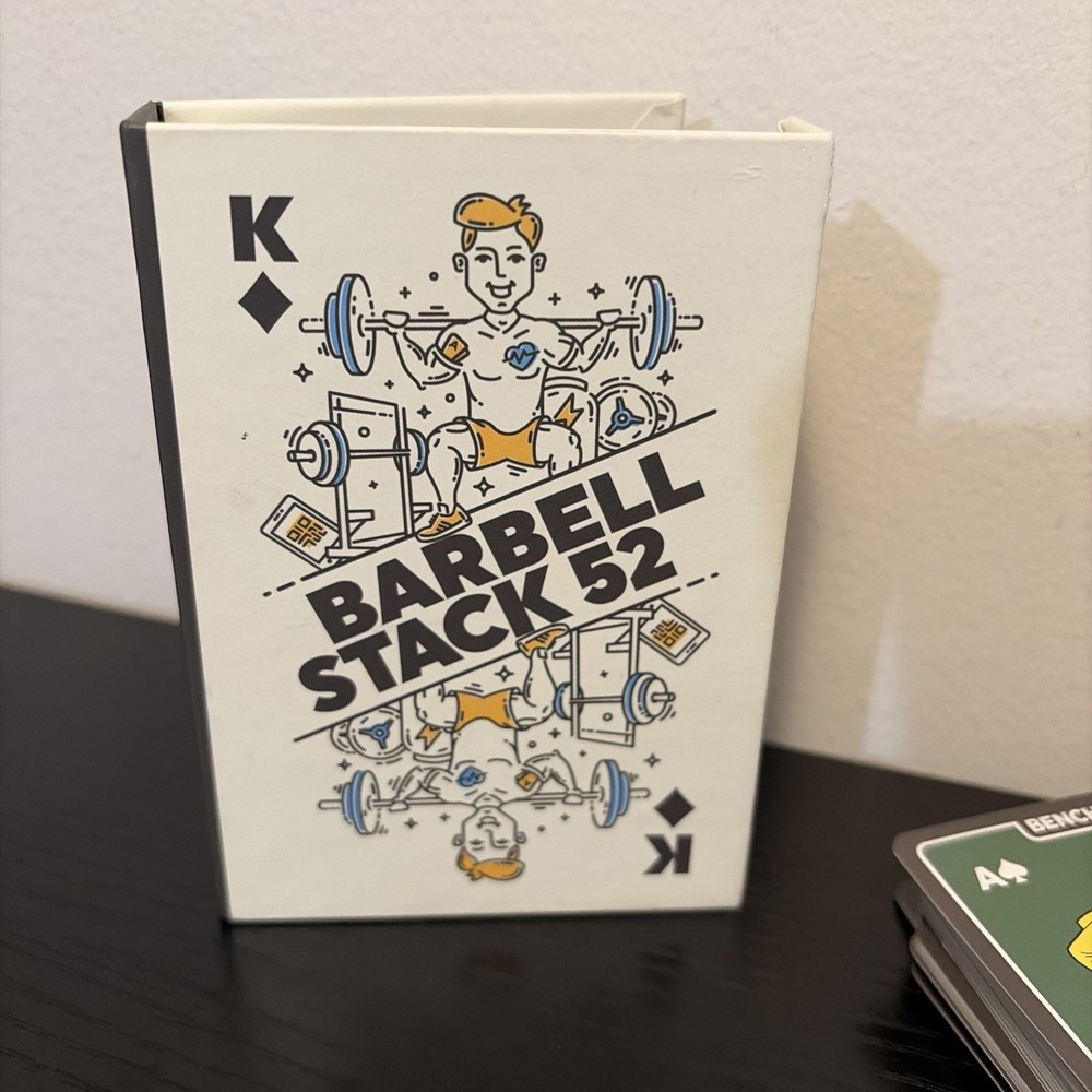 Stack 52 Barbell Exercise Cards. Weight Lifting Playing Card 2019