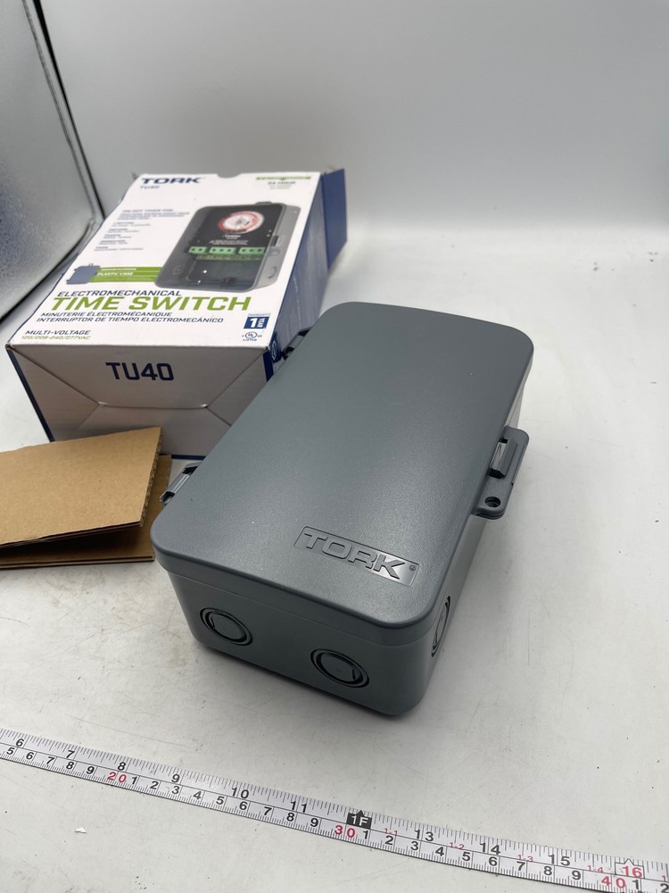 Tork Time Switch TU40 Electromechanical 24 Hour Multi-Voltage Plastic Case DPDT