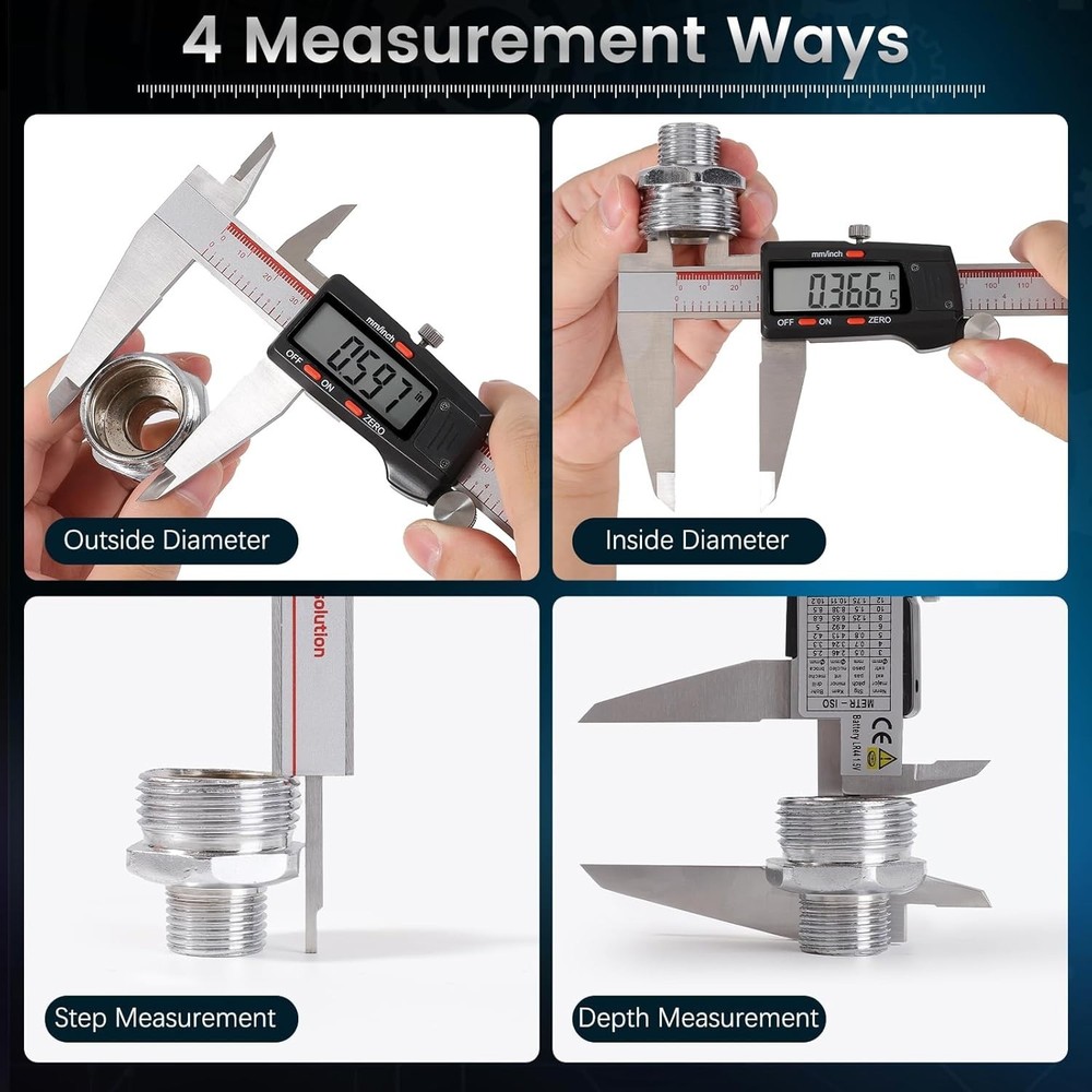 Housolution Digital Caliper, 12Inch Caliper Measuring Tool with Large LCD Screen