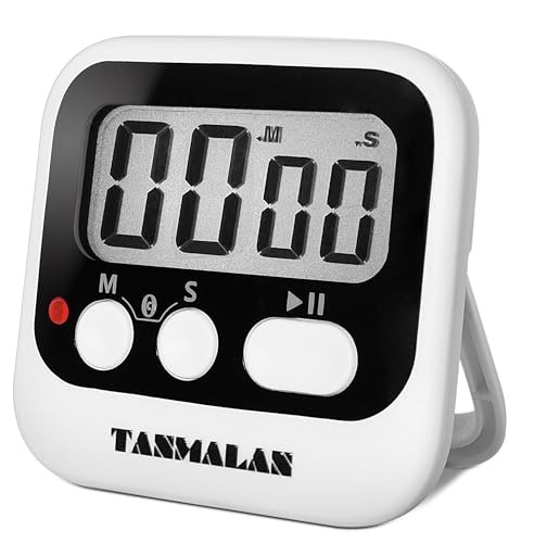 Easy to USE, Digital Kitchen Timer, Magnetic Timer,(Black,1 Pack) Black -1 Pack