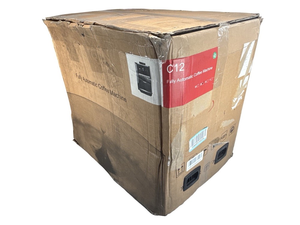 DR.COFFEE C12 Fully Automatic Coffee Machine, Ceramic Flat Burrs, 9 Grind Sizes