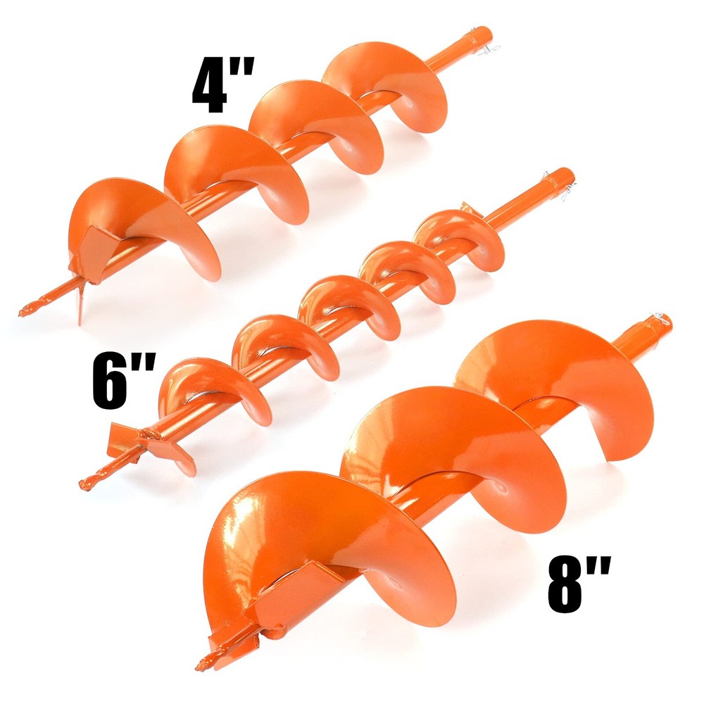 52cc Gas Powered Post Hole Digger with 4" 6" 8" Earth Auger Digging Engine