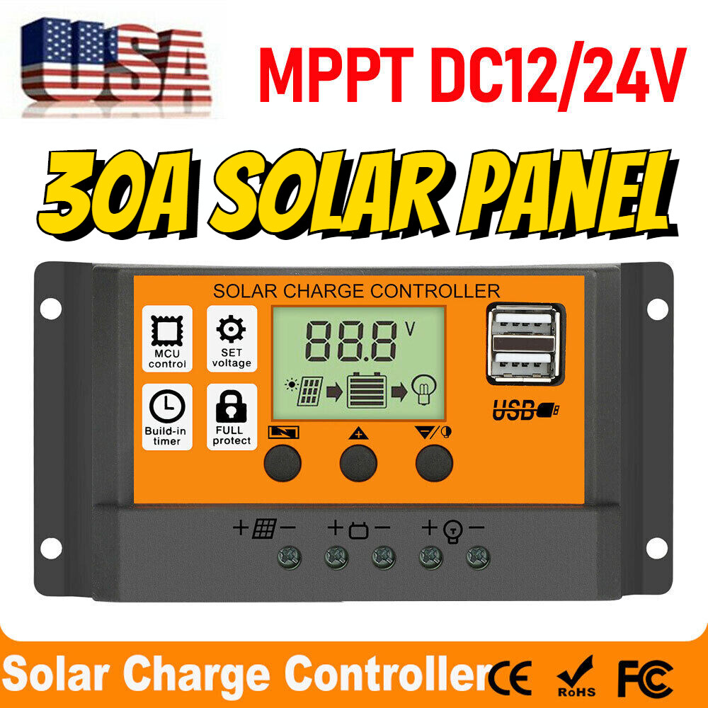 30A Solar Photovoltaic Charge Controller Solar Panel Battery Controller