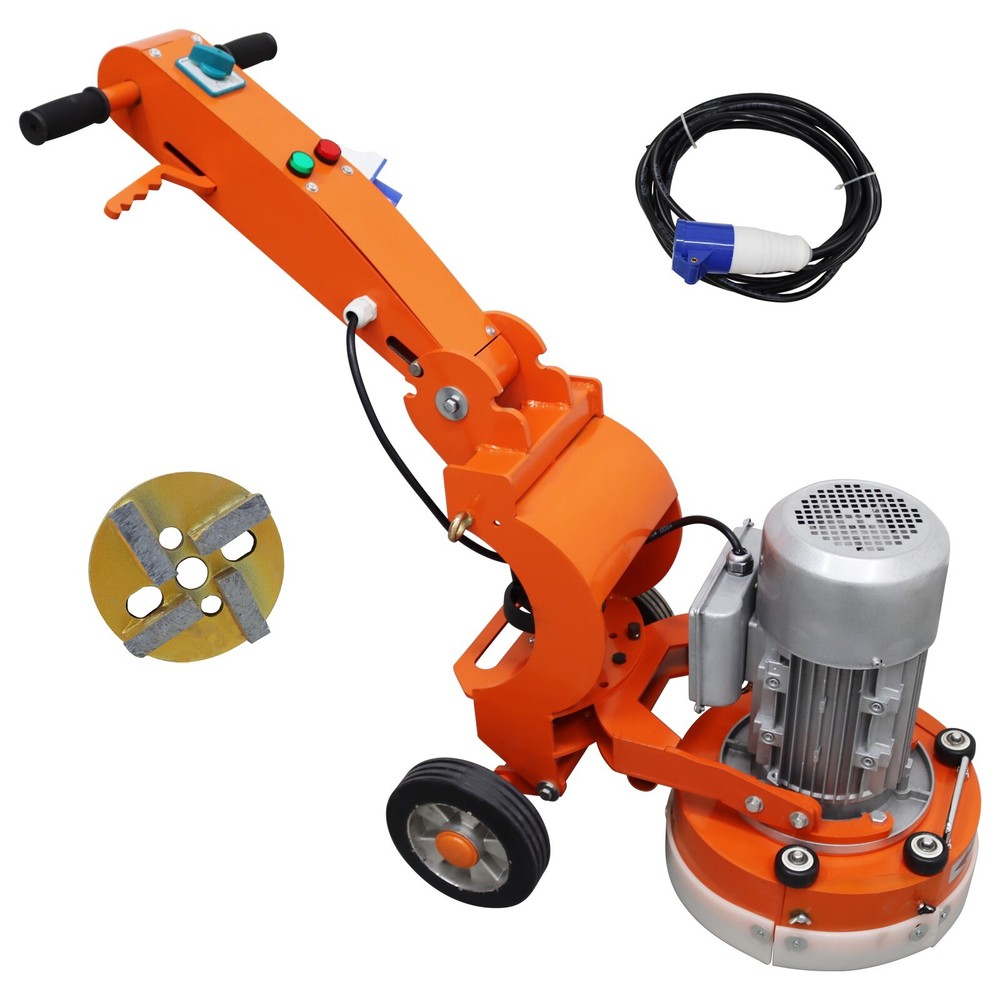 220V Floor Grinder&Trimmer Machine W/Foldable&Adjustable Arm for 12.99" Width