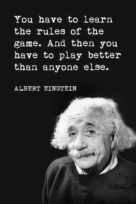 Albert Einstein Quote -  Motivational Poster
